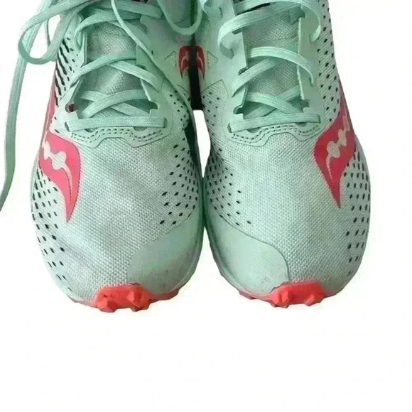 Saucony Women’s Kilkenny XC 8 Spike-Mint/Vizi Coral Size 10.5 Athletic Running - Picture 10 of 12